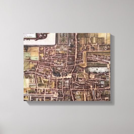 Replik Stadtplan von Den Haag 1649 Leinwanddruck (Vorderseite)