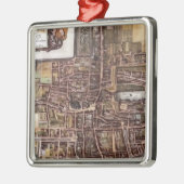 Replik Stadtplan von Den Haag 1649 Ornament Aus Metall (Links)