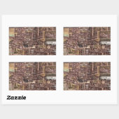 Replik Stadtplan von Den Haag 1649 Rechteckiger Aufkleber (Blatt)