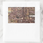 Replik Stadtplan von Den Haag 1649 Rechteckiger Aufkleber (Tasche)