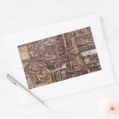 Replik Stadtplan von Den Haag 1649 Rechteckiger Aufkleber (Umschlag)