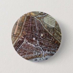 Replik Stadtplan von Rotterdam 1652 Button