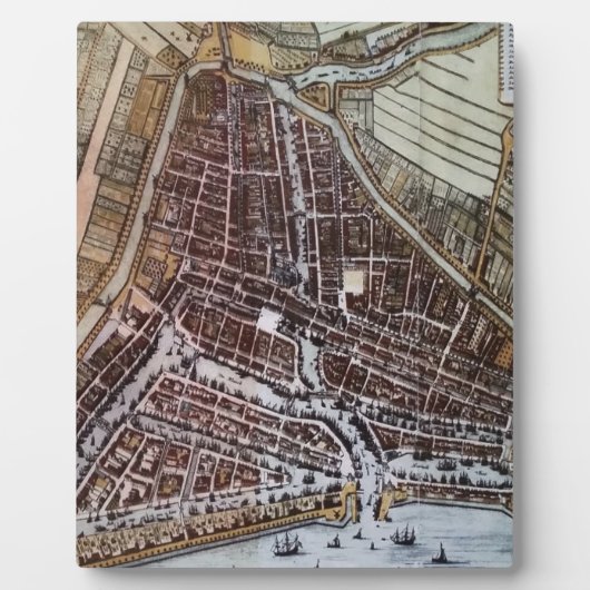 Replik Stadtplan von Rotterdam 1652 Fotoplatte (Vorderseite)
