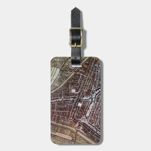 Replik Stadtplan von Rotterdam 1652 Gepäckanhänger (Vorderseite vertikal)