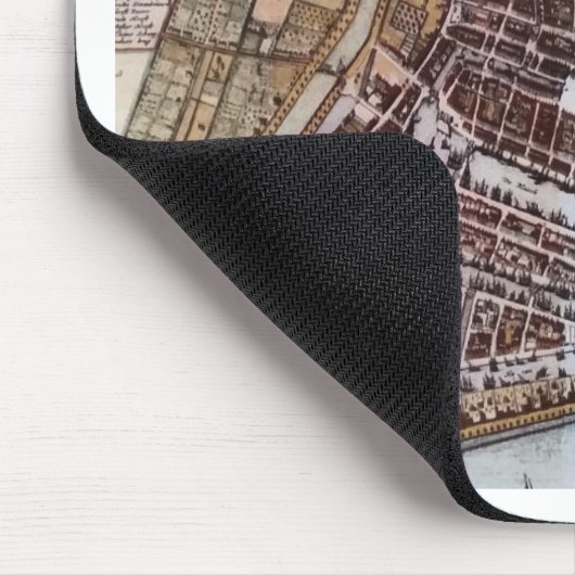 Replik Stadtplan von Rotterdam 1652 Mousepad (Ecke)