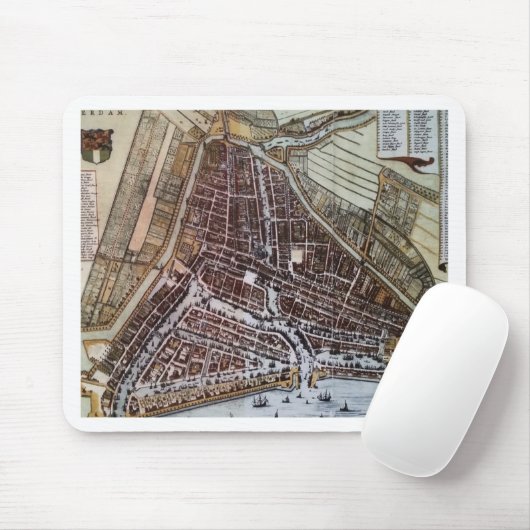 Replik Stadtplan von Rotterdam 1652 Mousepad (Mit Mouse)