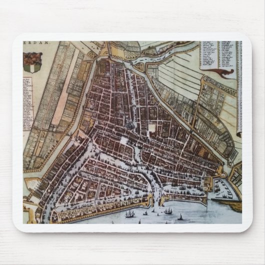 Replik Stadtplan von Rotterdam 1652 Mousepad (Vorne)