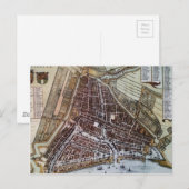 Replik Stadtplan von Rotterdam 1652 Postkarte (Vorne/Hinten)