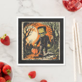 Replik "Trick or Treat Frankie" Circa 1950er Serviette (Beispiel)