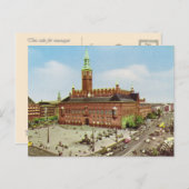 Replik Vintag Dänemark, Kopenhagen, Rathaus Postkarte (Vorne/Hinten)