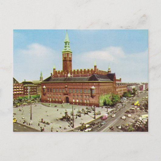 Replik Vintag Dänemark, Kopenhagen, Rathaus Postkarte (Vorderseite)
