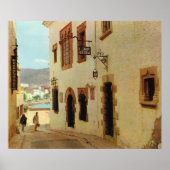 Replik Vintag Spanien, Sitges Altstadt Poster (Vorne)
