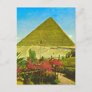 Replik Vintage-Bild, Ägypten, Große Pyramide, Giz Postkarte