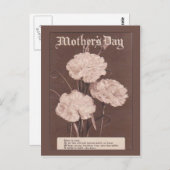 Replik Vintage Postkarte, Muttertag Postkarte (Vorne/Hinten)