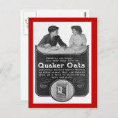 Replik Vintage Postkarte, Quaker Hafer Postkarte (Vorne/Hinten)
