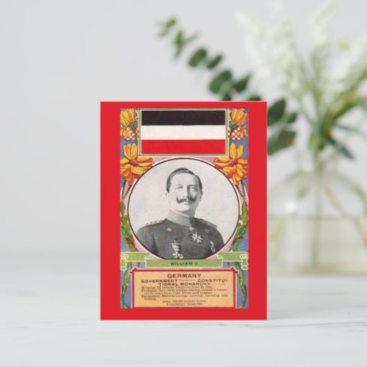 Replik Vintage    PostkarteKaiser Wilhelm II Postkarte (Stehend Vorderseite)