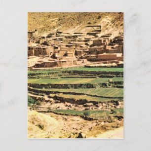 Replik Vintage Terrassen aus Mais, Berberdorf Postkarte
