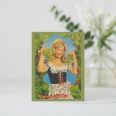 Replik Vintage Werbung, Bayerisches Mädchen, Traub Postkarte (Stehend Vorderseite)