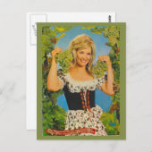 Replik Vintage Werbung, Bayerisches Mädchen, Traub Postkarte (Vorne/Hinten)