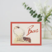 Replik Vintage Werbung, Bier Postkarte (Stehend Vorderseite)