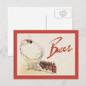 Replik Vintage Werbung, Bier Postkarte (Vorne/Hinten)