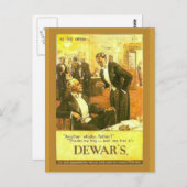 Replik Vintage Werbung, Dewar Whisky Postkarte (Vorne/Hinten)