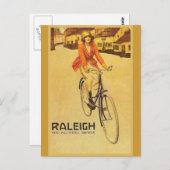 Replik Vintage Werbung, Raleigh Bicycles Postkarte (Vorne/Hinten)