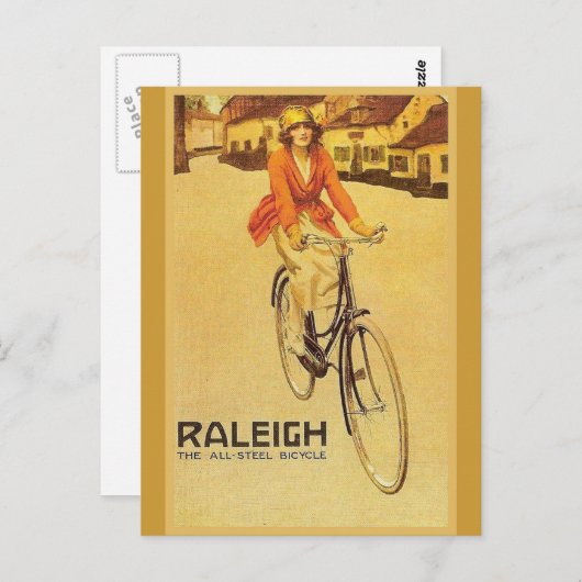 Replik Vintage Werbung, Raleigh Bicycles Postkarte (Vorne/Hinten)