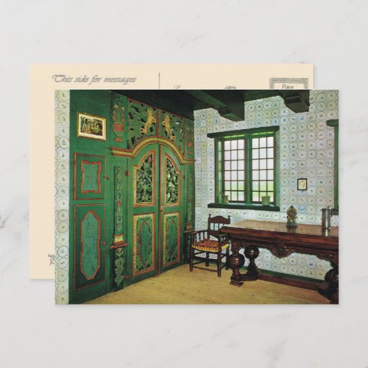 Replik Vintager dänischer Bauernhof, Volksmuseum Postkarte (Vorne/Hinten)