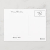 Replik Vintages Äthiopien, Äthiopien, Addis Abeba Postkarte (Rückseite)