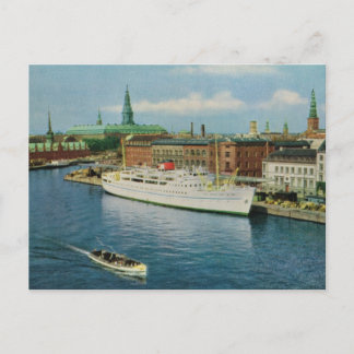 Replik Vintages Dänemark, Kreuzfahrtschiff, Kopenh Postkarte