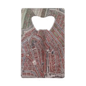 Replikstadtkarte von Amsterdam 1652 Kreditkartenflaschenöffner (Vorderseite)