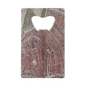 Replikstadtkarte von Amsterdam 1652 Kreditkartenflaschenöffner (Rückseite)