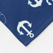 Replizierte Names Initials and Anchors Navy Fleecedecke (Ecke)