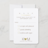 reply, respond rsvp classy wedding karte (Vorderseite)
