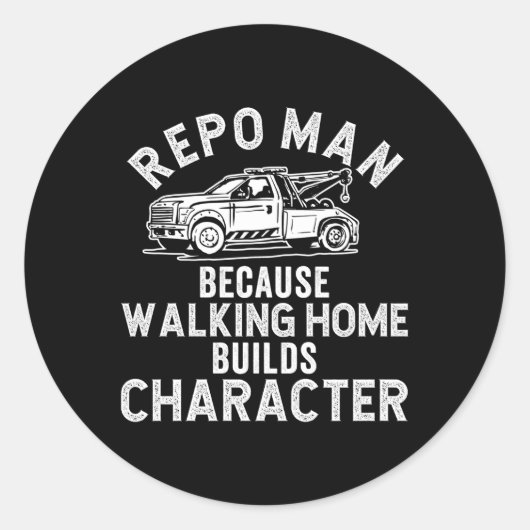 Repo Erholung Agent Wiederinbesitznahme Runder Aufkleber (Vorderseite)