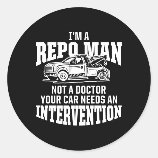 Repo Erholung Agent Wiederinbesitznahme Runder Aufkleber (Vorderseite)