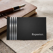 Reporter Beruflich Black Silver Visitenkarte