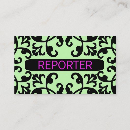 Reporter Damask Visitenkarte (Vorderseite)