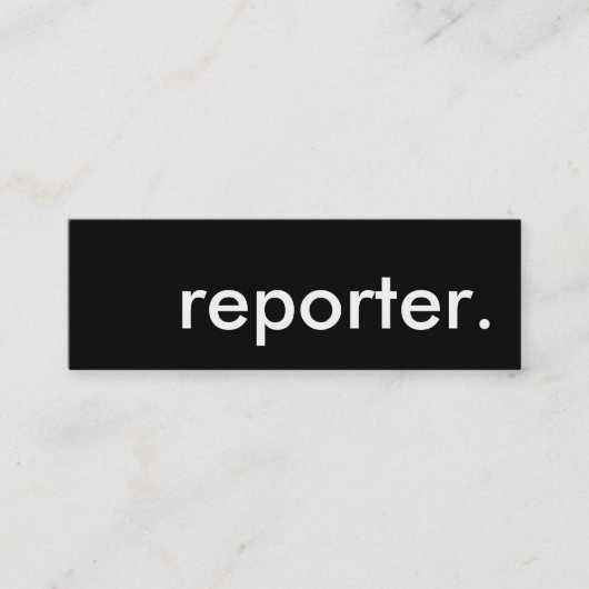 Reporter. Mini Visitenkarte (Vorderseite)