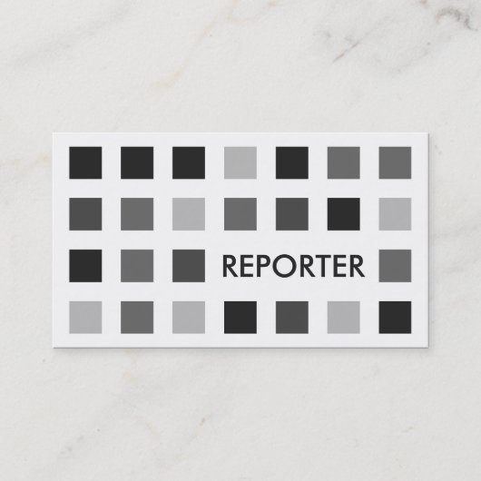 REPORTER (Mod-Quadrate) Visitenkarte (Vorderseite)