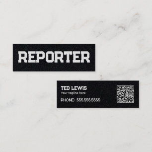Reporter Simple QR Mini Visitenkarte