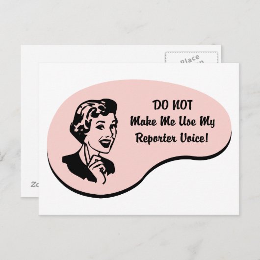 Reporter Voice Postkarte (Vorne/Hinten)