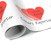 Reporter vor Gericht Geschenkpapier (Rolleneckpunkt)