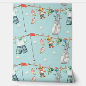 reppy Little Golfer Clothesline on light blue Tapete (Abrollen)