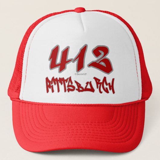 Repräsentant Pittsburgh (412) Truckerkappe (Vorderseite)