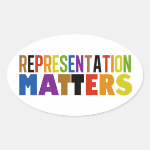 Repräsentation Regenbogen Vielfalt Ovaler Aufkleber