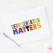 Repräsentation Regenbogen Vielfalt Ovaler Aufkleber (Umschlag)