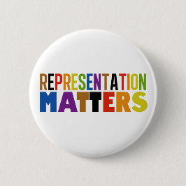 Repräsentation zählt Regenbogen Vielfalt Button