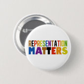 Repräsentation zählt Regenbogen Vielfalt Button (Vorne & Hinten)